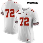 Women's NCAA Ohio State Buckeyes Tommy Togiai #72 College Stitched No Name Authentic Nike White Football Jersey VT20P87EV